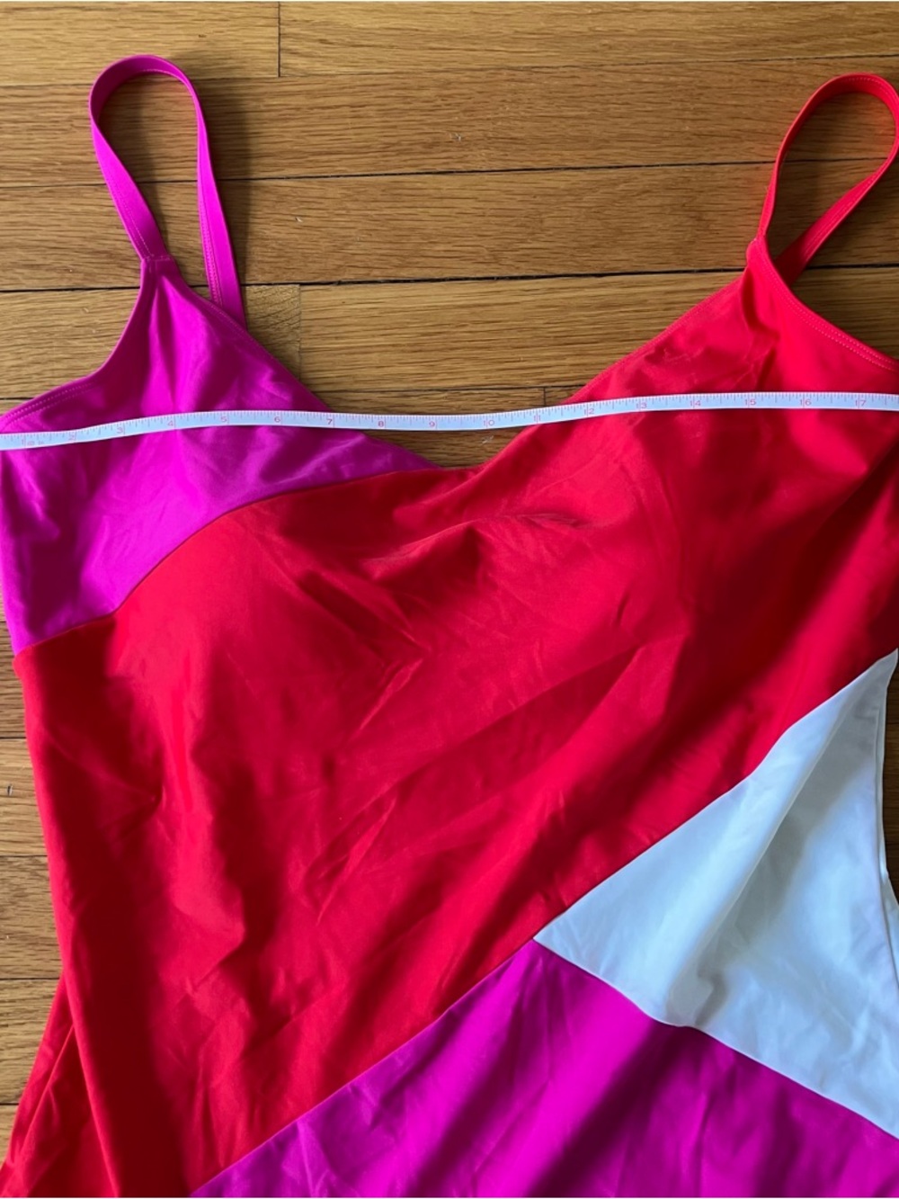 Summersalt Pink Red Summer Beach Marina One Piece Bathing Suit 18 LT Long Torso - Picture 3 of 9